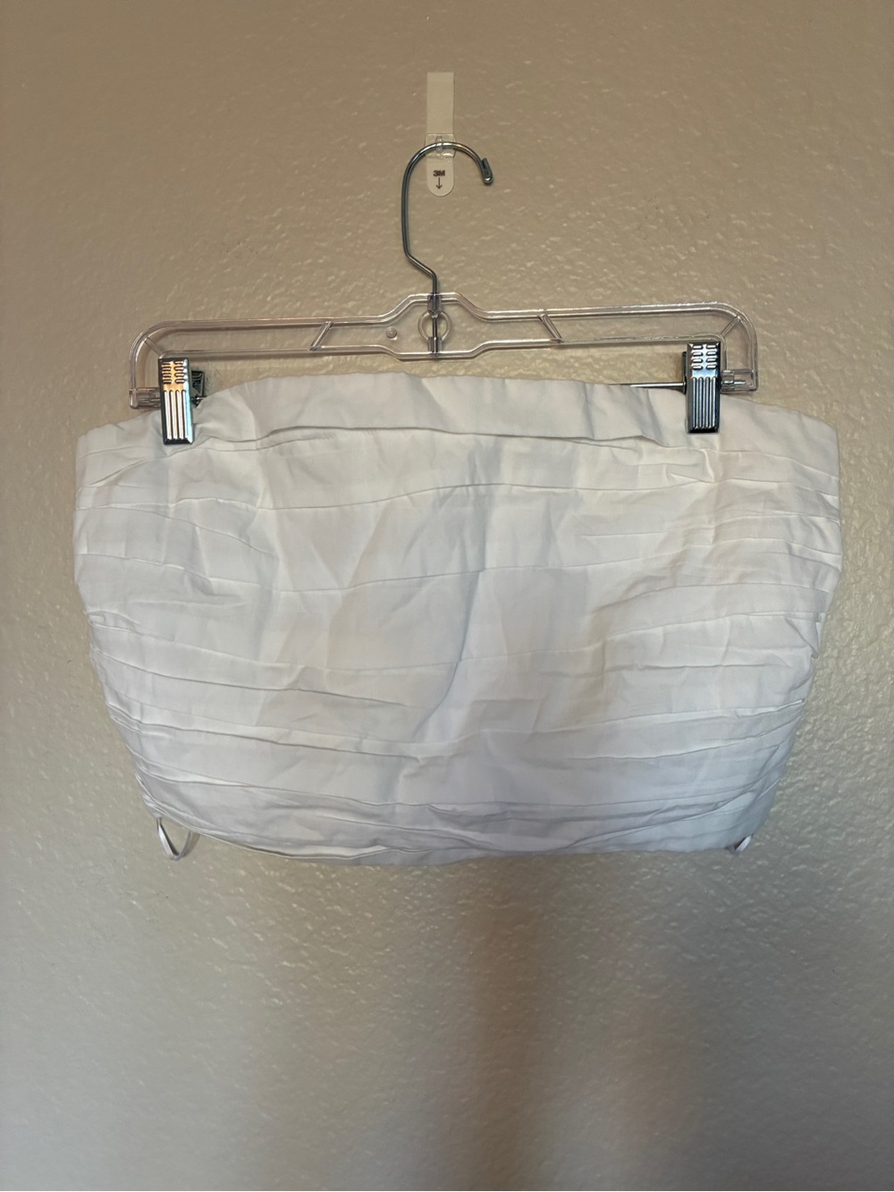 Abercrombie & Fitch 100% Cotton Size L White Ruched Bandeau Tube Top Cropped Y2K